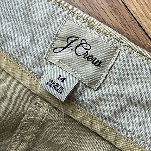 J.CREW 7" Stretch Chino Short Size 14 Khaki NEW Preppy Casual Classic H5809 - Picture 5 of 11
